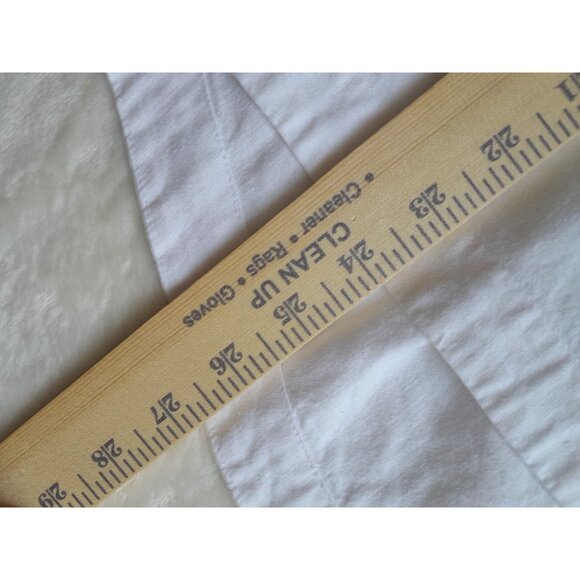 Habitat Size XL Linen Blend Coquette Minimalist Vacation Summer Blouse White - Picture 6 of 7